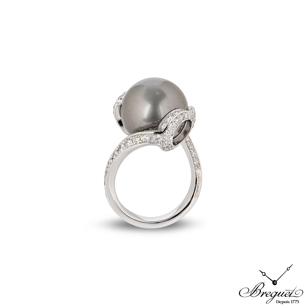 Breguet White Gold Pearl & Diamond Ring